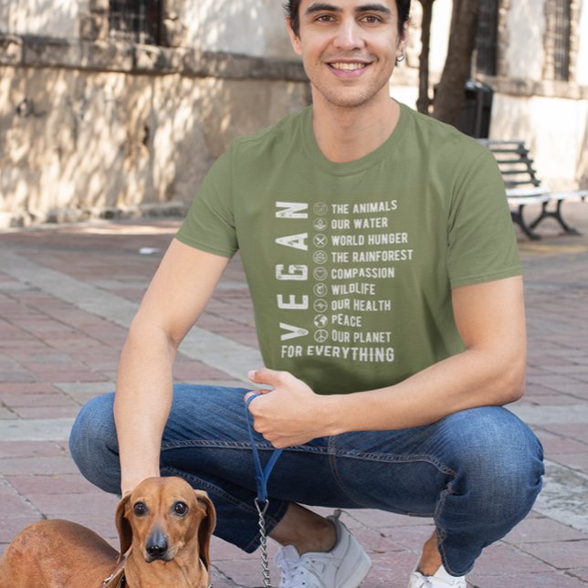 Camiseta Vegan Para Tudo Dieta Baseada Em Plantas (Criador carregado)