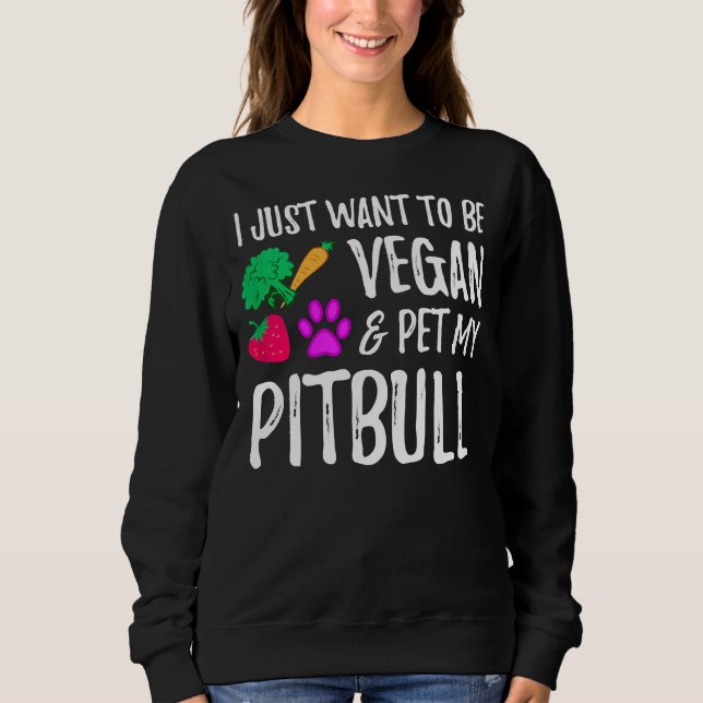 Camiseta Vegan Pitbull Cão Mãe Vegetariana Engraçada (Frente)