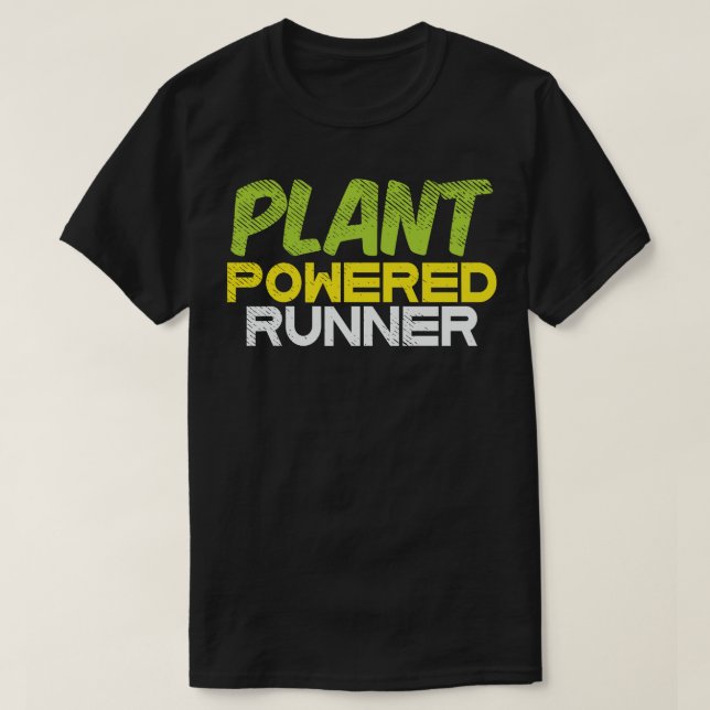 Camiseta Vegan Plant Powered Runner (Frente do Design)