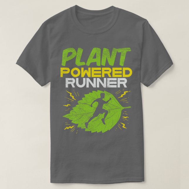 Camiseta Vegan Plant Powered Runner 1 (Frente do Design)