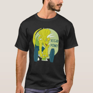 Camiseta Vegan Power Dinosaur Weighelevando Gym Resistthspo