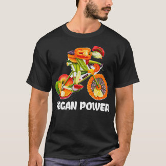 Camiseta Vegan Power Funny Veggie Racing Cyclist Vegetarian