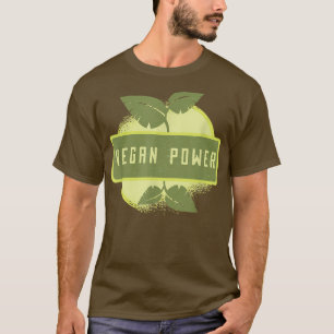 Camiseta Vegan Power Vegetarian Apple Bodybuilding Wo