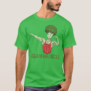 Camiseta Vegan Power Vegetarian Broccoli Bodbuilding