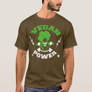 Camiseta Vegan Power Vegetarian Broccoli Bodbuilding