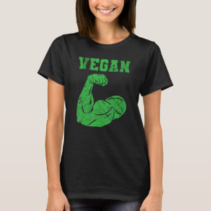 Camiseta Vegan Power Vegetarian Plant Muscle Bodbuilding W