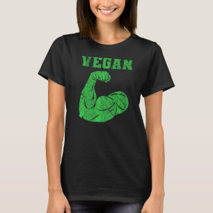 Camiseta Vegan Power Vegetarian Plant Muscle Bodbuilding W