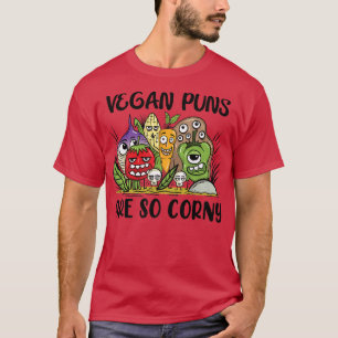 Camiseta Vegan Puns É Tão Corny Vegan Comida Saudável