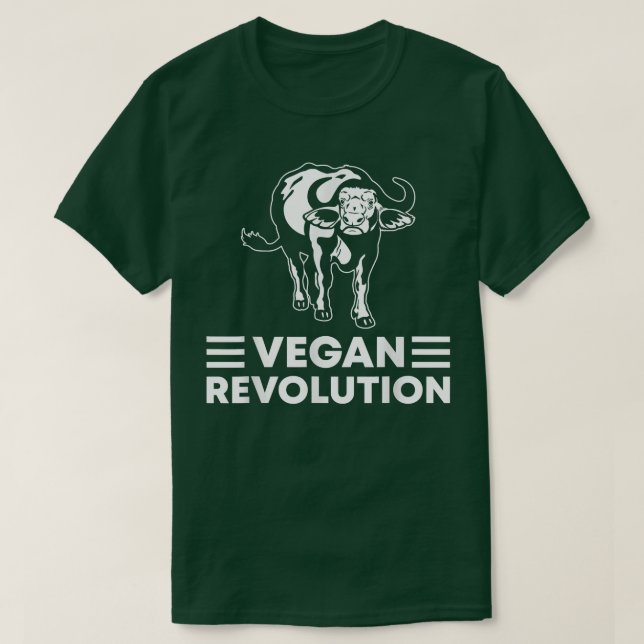 Camiseta Vegan Revolution Buffalo  (Frente do Design)