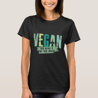 Camiseta Vegan Seu Silêncio Não É O Seu Animal De Consentim