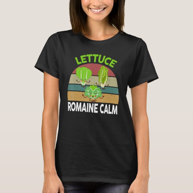Camiseta Vegan-Shirt Lettuce Romaine Calm Vegetarian Gift F (Frente)