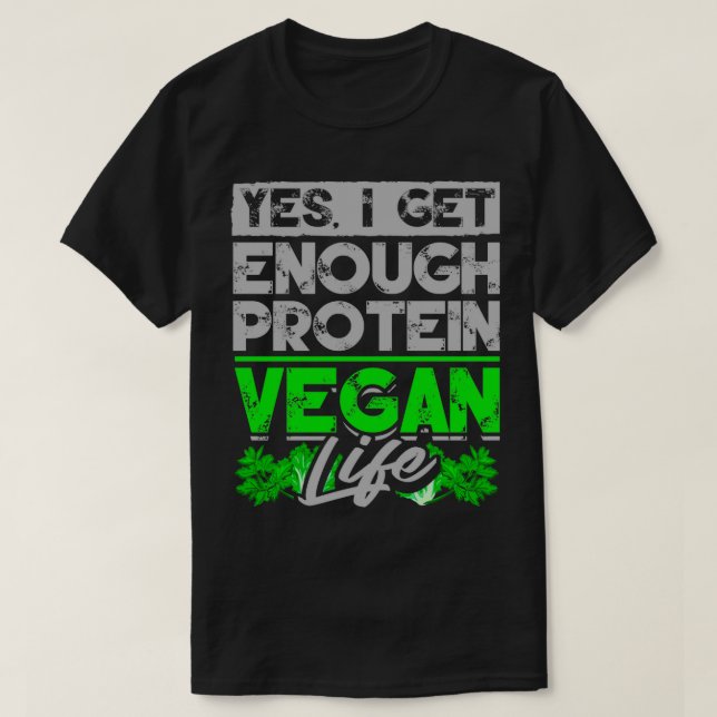 Camiseta Vegan Sim Eu Consigo Proteína Suficiente Vivem Veg (Frente do Design)