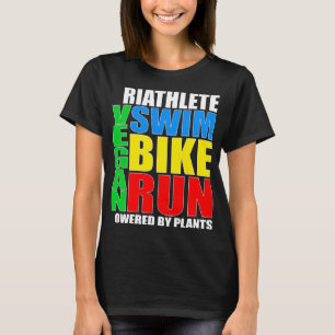 Camiseta Vegan Triathlete Natação Bike Run