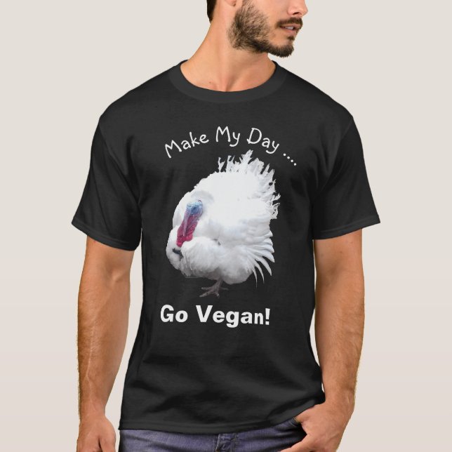 Camiseta Vegan Turkey faz meu dia (Frente)