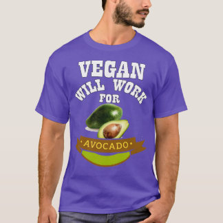 Camiseta Vegan vai trabalhar para o Avocado