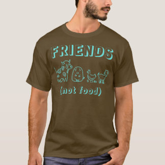 Camiseta Vegan Vegetarian Food Vegans Friends Cow Pig Chick
