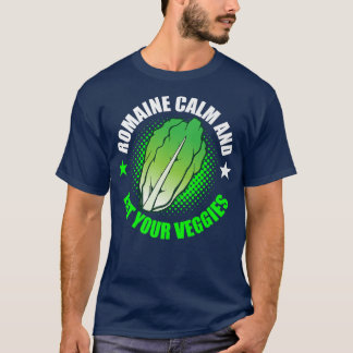 Camiseta Vegan Vegetarian Gardening Romaine Calm Pun 1719