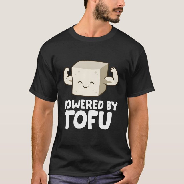 Camiseta Vegan Vegetarian Love Tofu Powered By Tofu (Frente)