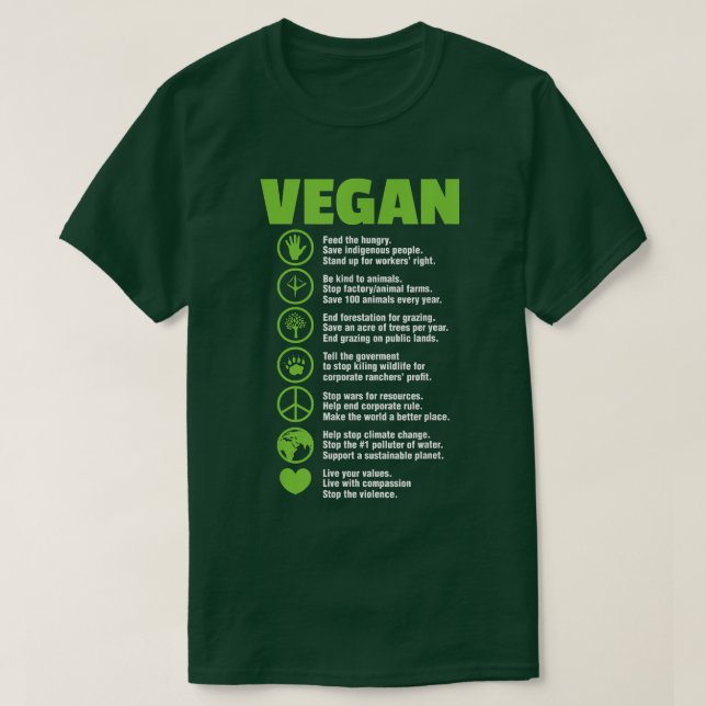 Camiseta Vegan Vegetarian Vegans Plant-Based Diet (Frente do Design)