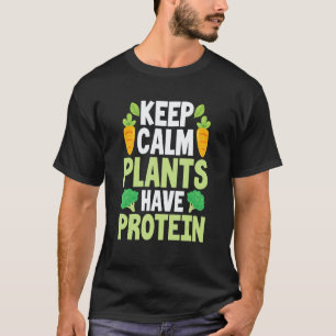 Camiseta Vegan Vegetariano Plantas Têm Proteína Dieta Basea