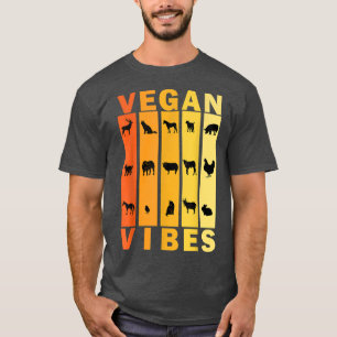 Camiseta Vegan Vibes Herbivore Vegetarian Retro Vinatge Sty