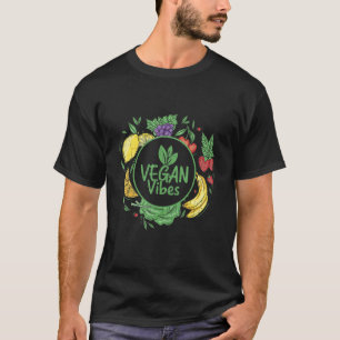 Camiseta Vegan Vibes Vegetarianos Comida Gráfico