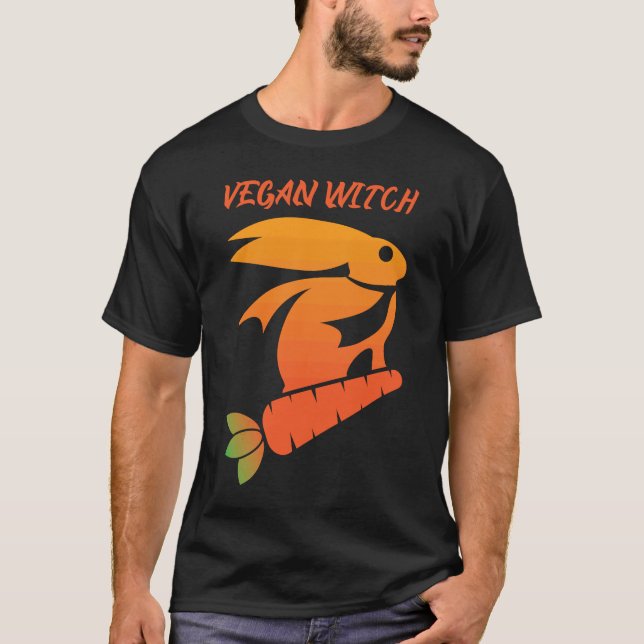 Camiseta Vegan Witold Rabbit Carrot Animal Rights (Frente)