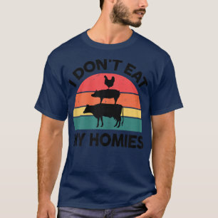 Camiseta Vegan Women Girl Eu Não Como Minhas Casas Vegeta E
