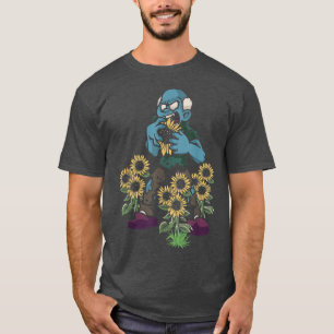 Camiseta Vegan Zombie come Dia de as Bruxas engraçado de gi