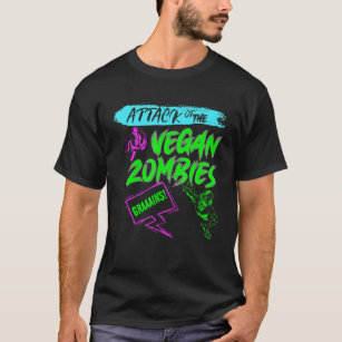 Camiseta Vegan Zombies Vegetariana Dia do Vegan Vegetais