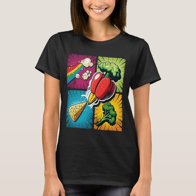 Camiseta Veganismo Pop saudável Vegan Pai 1 (Frente)