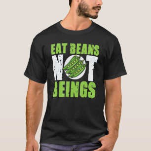 Camiseta Vegano Coma Feijão Não Seres Comida à Base de Plan