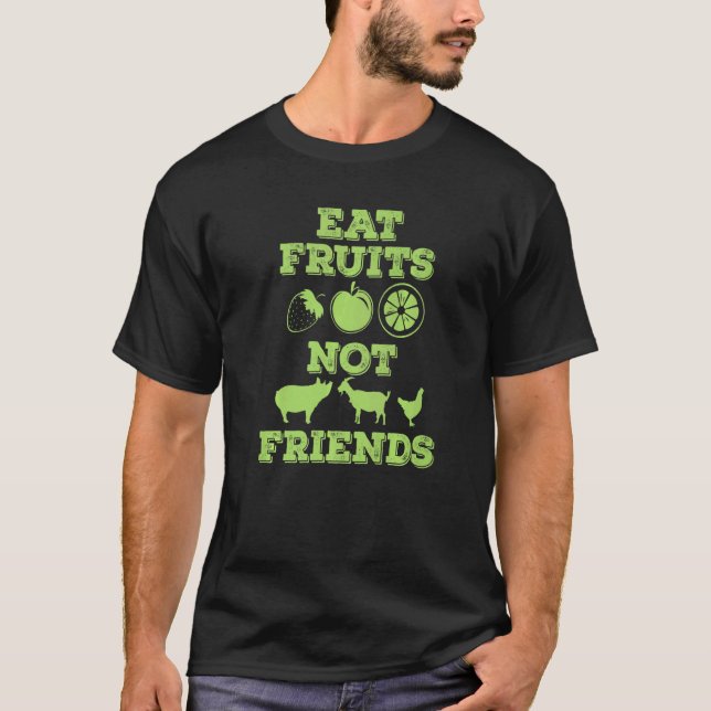 Camiseta Vegano Coma Fruta Sem Amigos (Frente)