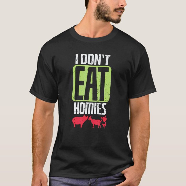 Camiseta Vegano Não Como Amigos (Frente)