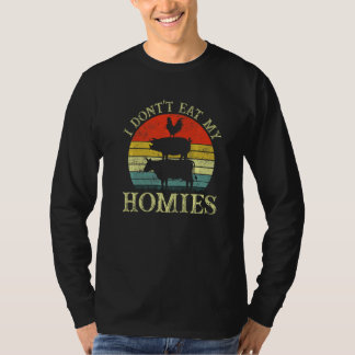 Camiseta Vegano Não Como Meus Amigos Vegetarianos Homens Mu