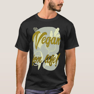 Camiseta Vegano para a Vida em letras verdes