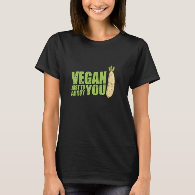 Camiseta Vegano Só para Incomodar Você Estilisticamente Res (Frente)