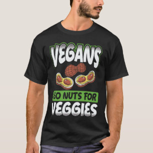 Camiseta Veganos de Impressão Traseira Ficam Loucos Por Veg