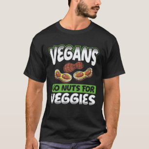 Camiseta Veganos de Impressão Traseira Ficam Loucos Por Veg