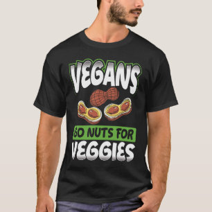 Camiseta Vegans De Impressão Retroativa Vão Loucos Para Veg