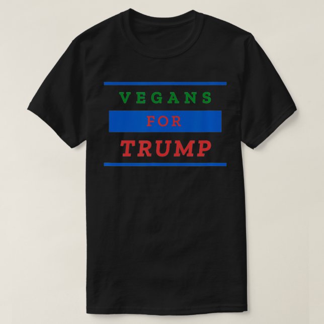 Camiseta Vegans for Trump  (Frente do Design)