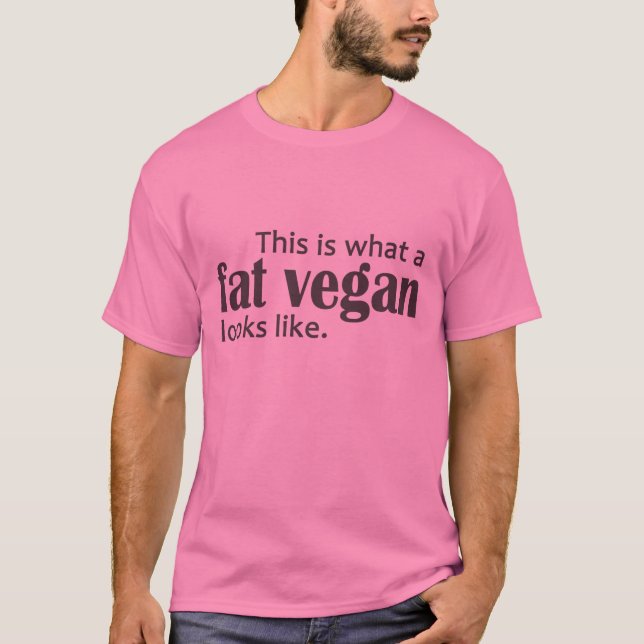 Camiseta Vegans gordos (cinzas) (Frente)
