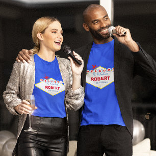 Camiseta Vegas assine nome e título engraçados