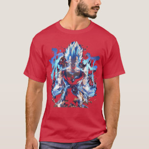Camiseta Vegeta Super Saiyan Blue Aura Fã gráfico amigo