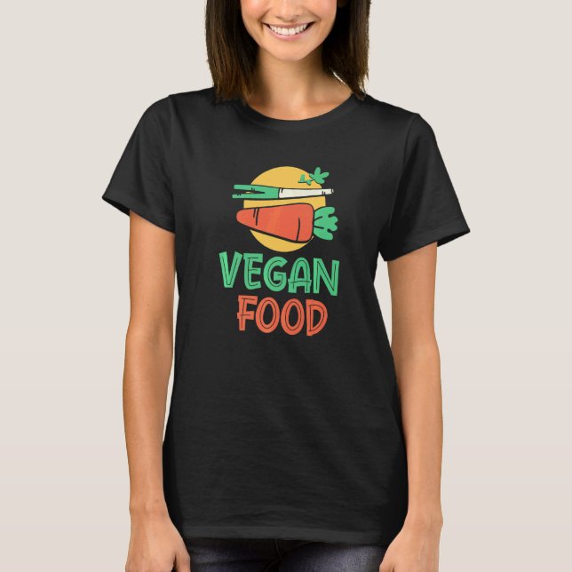 Camiseta Vegetais de Comidas do Vegan 1 (Frente)