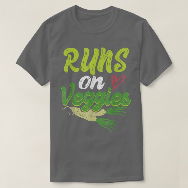 Camiseta Vegetais de Comidas Vegetais à Base de Herbivore V (Frente do Design)