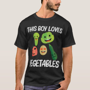 Camiseta Vegetais Engraçados Para Meninos Garda De Frutas