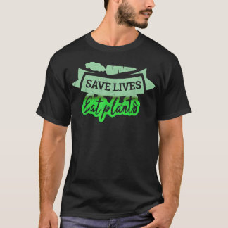 Camiseta Vegetais Saudáveis Salvem Vidas Plantas Comidas Ve