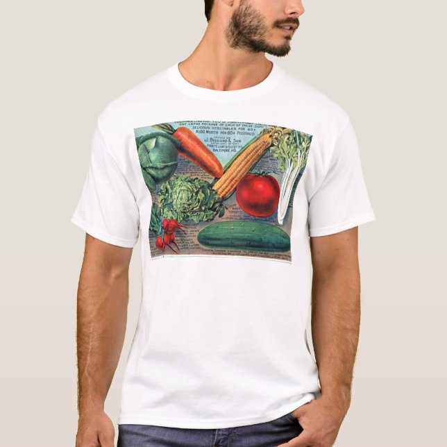 Camiseta Vegetais Vintage (Frente)
