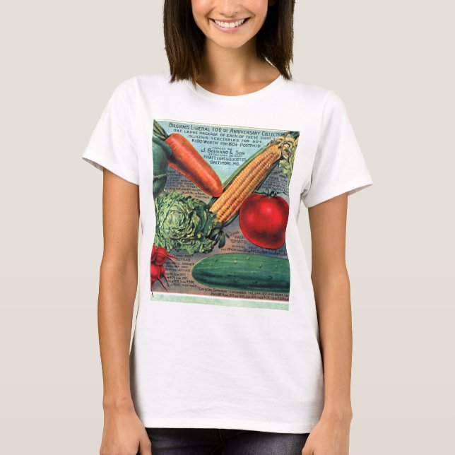 Camiseta Vegetais Vintage (Frente)